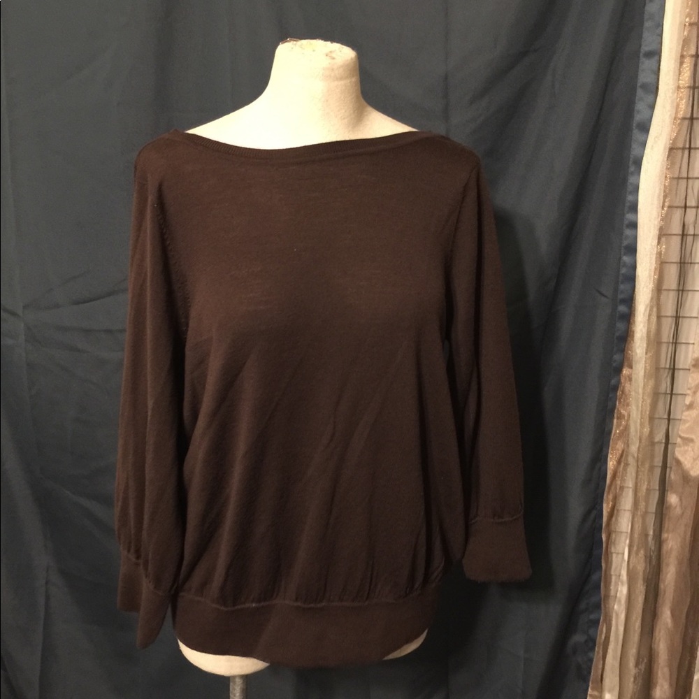 Moda International Size XL Brown Sweater